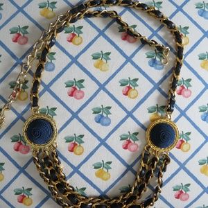❦ CHANEL-esque Woven Leather Chain Belt ❦